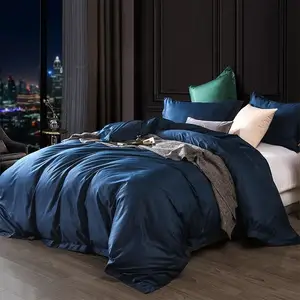 Hotel Washed Polyester Fibre Four-Piece Hotel Bedding Activities Printed Luxury Bed Cover