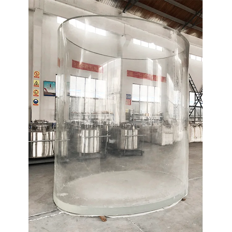 Custom High Transparency Cylindrical Shape Home Fish Tank Aquarium Large Acrylic