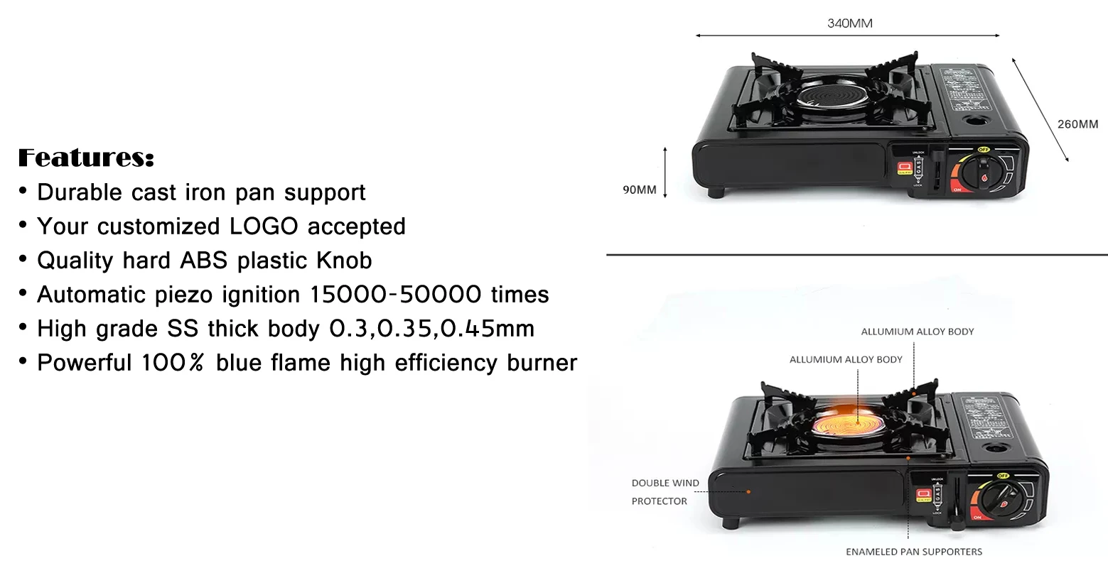 Aliot Outdoor Single Burner Mini Burner Portable Camping Equipment Bbq