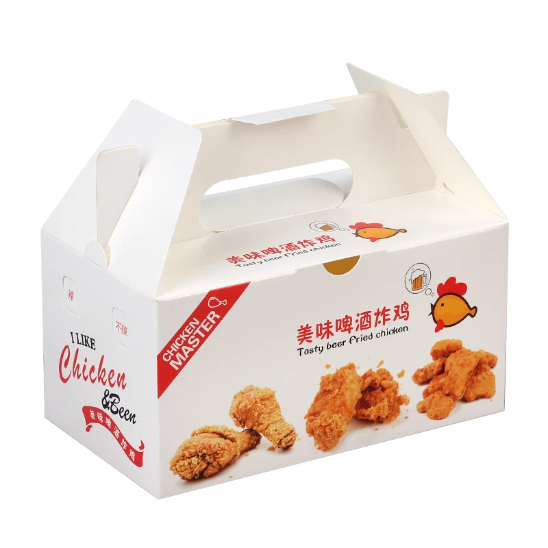 Recyclable Kraft Paper Packaging Chicken Wing Box Custom Print Gable Cardboard Paper Fried Chicken Box - Buy Chicken Box,Fried Chicken Box,Paper Fried Chicken Box Product on Alibaba.com