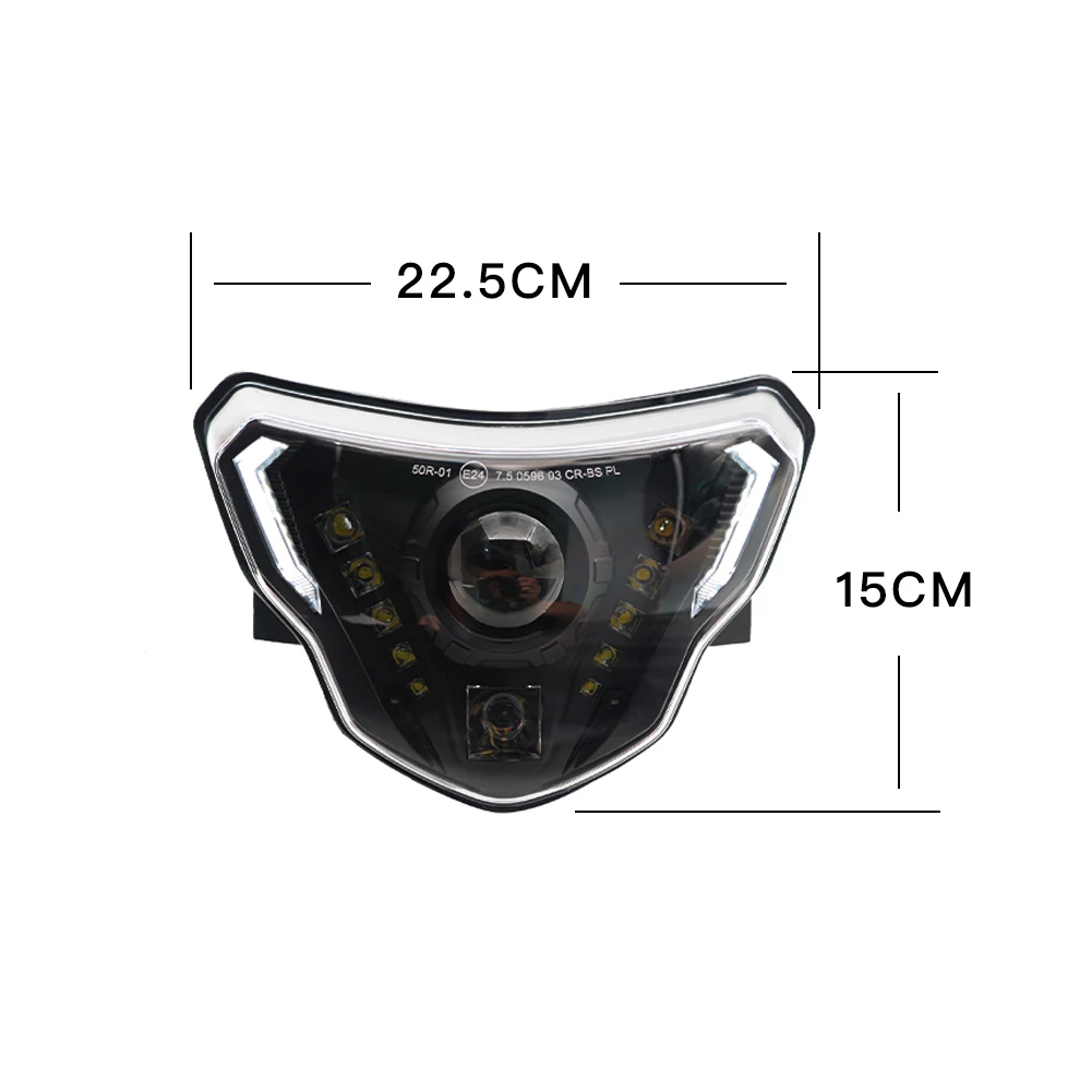 For BMW G310R G310GS Motorcycle Accessories 90W Hi/Lo Beam LED Projector Headlight with White Running Lights supplier