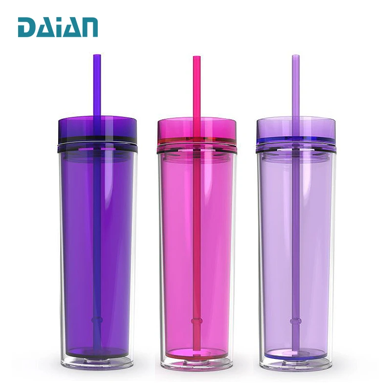 Оптовая продажа, акриловая тонкая кружка, прозрачный стакан, персонализированный