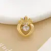Xl2184 pendente a cuore a forma di corona in oro
