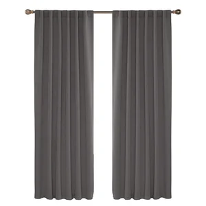 Fire Retardant Hotel Curtains 100% Blackout Window Curtains for the Living Room