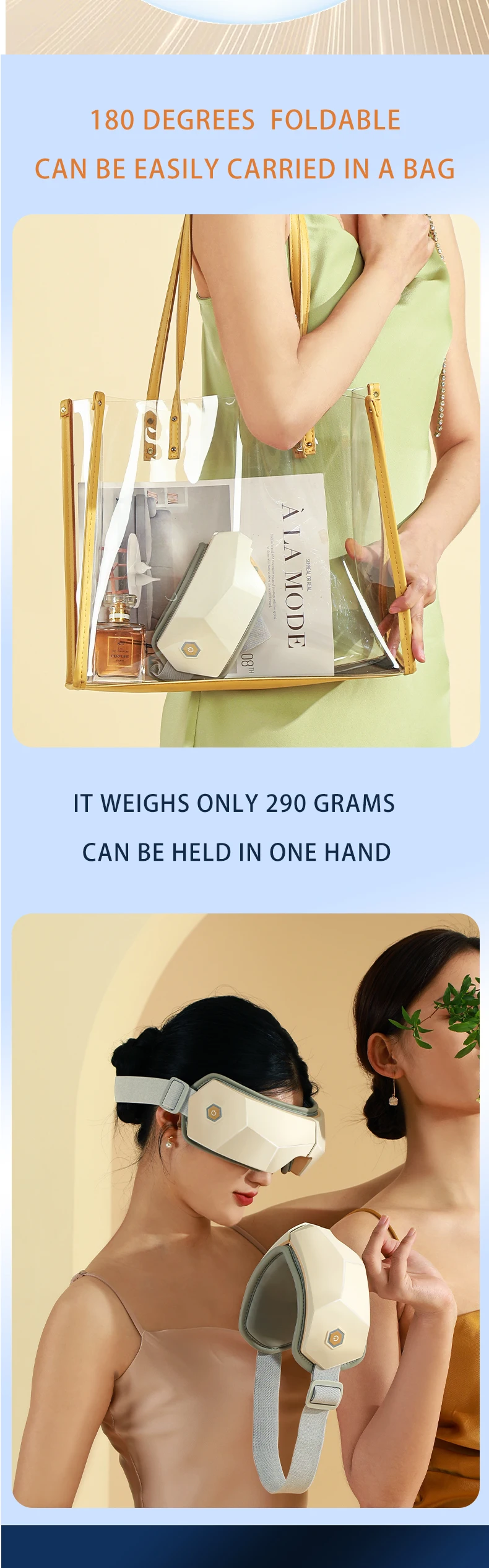 2025 New Product Smart Vibration Massage Relaxing Eye Care Device Hot Compress Eye Massager With Air Pressure