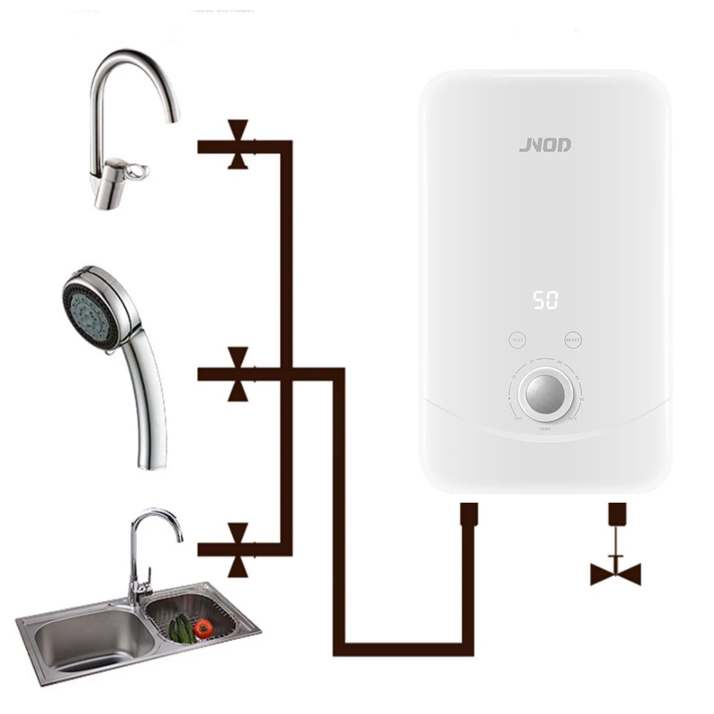 CE CB RoHs Electric Hot Water Heater Instant Electric  Water Heater Geyser for Shower