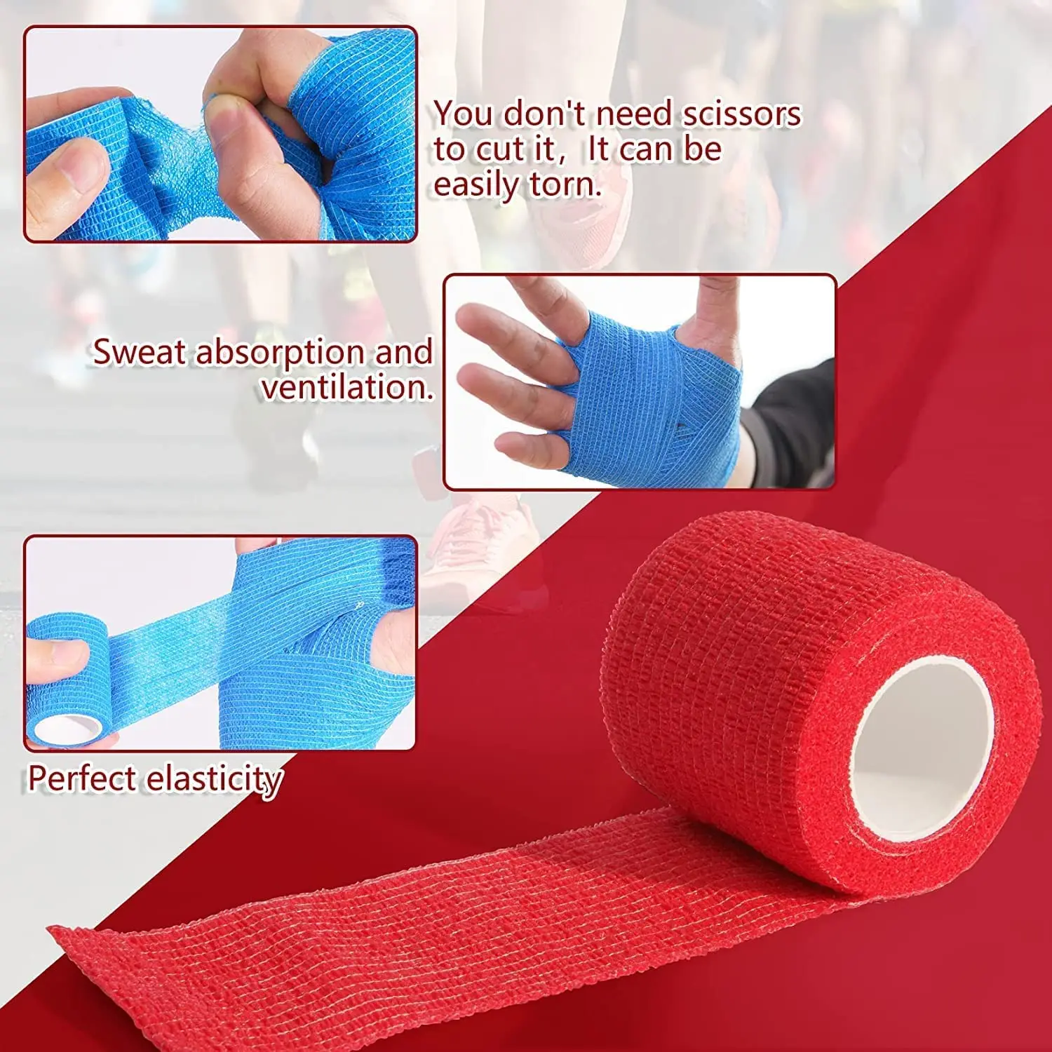 Hot Selling Medical Bandage Football Sock Cohesive Tape Sport Bandage