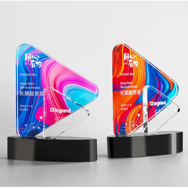 product shining crystal crafts customized colorful printing k9 glass trophy business plaque award office decoration-39