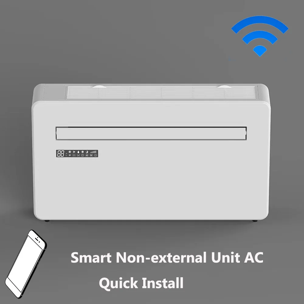 ETL Approved DC Inverter Heat Pump Air Conditioner Monoblock Full Mental Body AC for Household Hotel Use New No Outdoor Unit