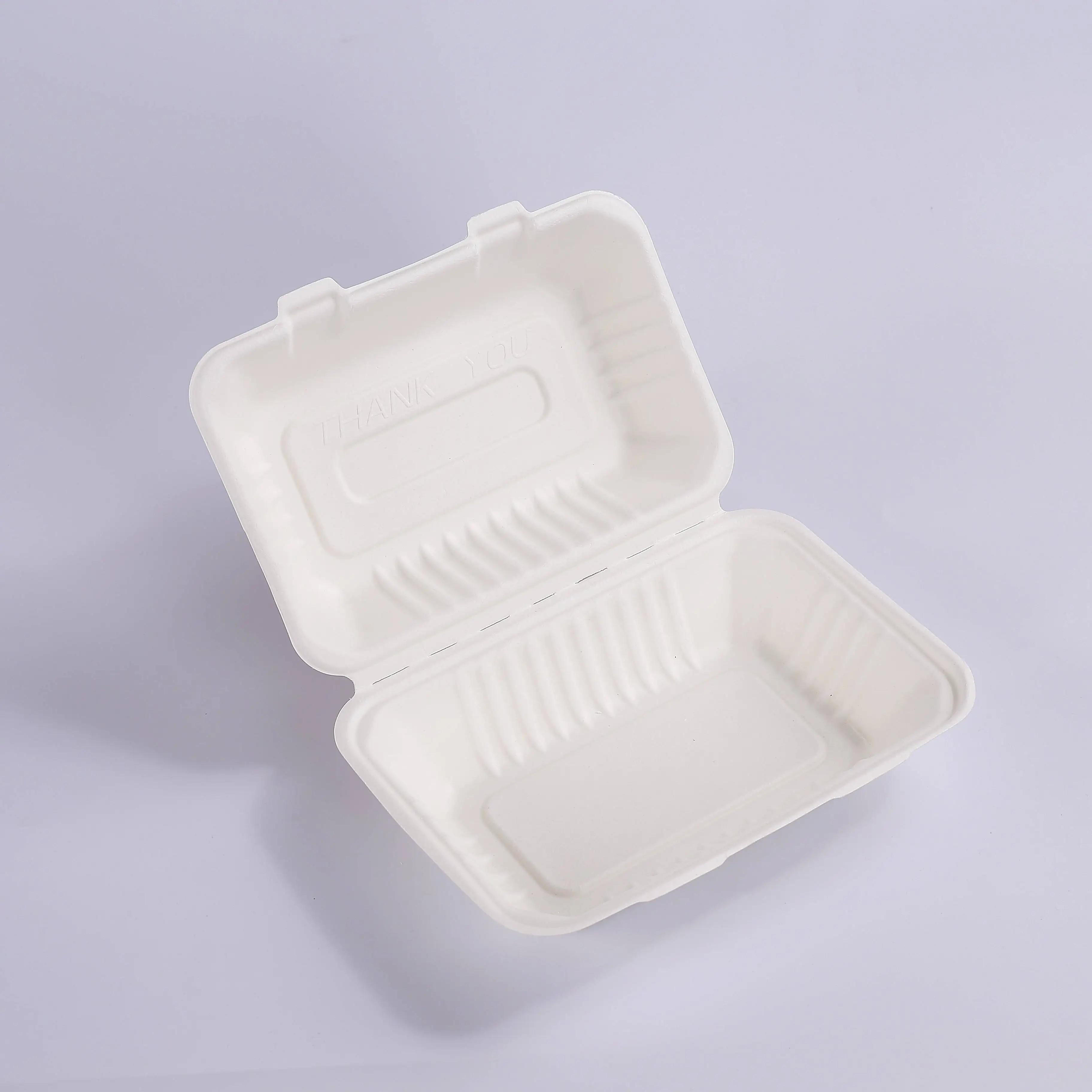 Eco Disposable Biodegradable Sugarcane Boxes Clamshell Takeaway Bagasse ...