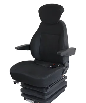 Universal Replacement Mechanical Suspension Forklift Seat with Seat Belt Adjustable for Clark Cat Toyota Curved Back