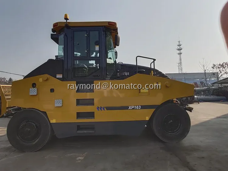 XP163 | 16 тонн 93 кВт и 2 м ширина уплотнения Пневматический шинный ролик Новое высокое качество дорожная техника