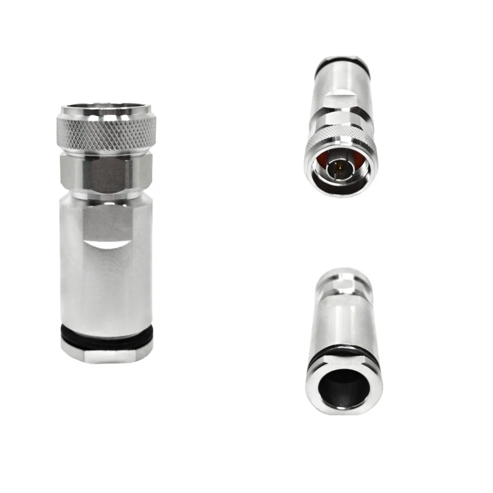 RF Connectors 50 Ohm N Type Macho Male Plug Connector Clamp for LMR500 10DFB  RF Coax Coaxial Cable  in Stock