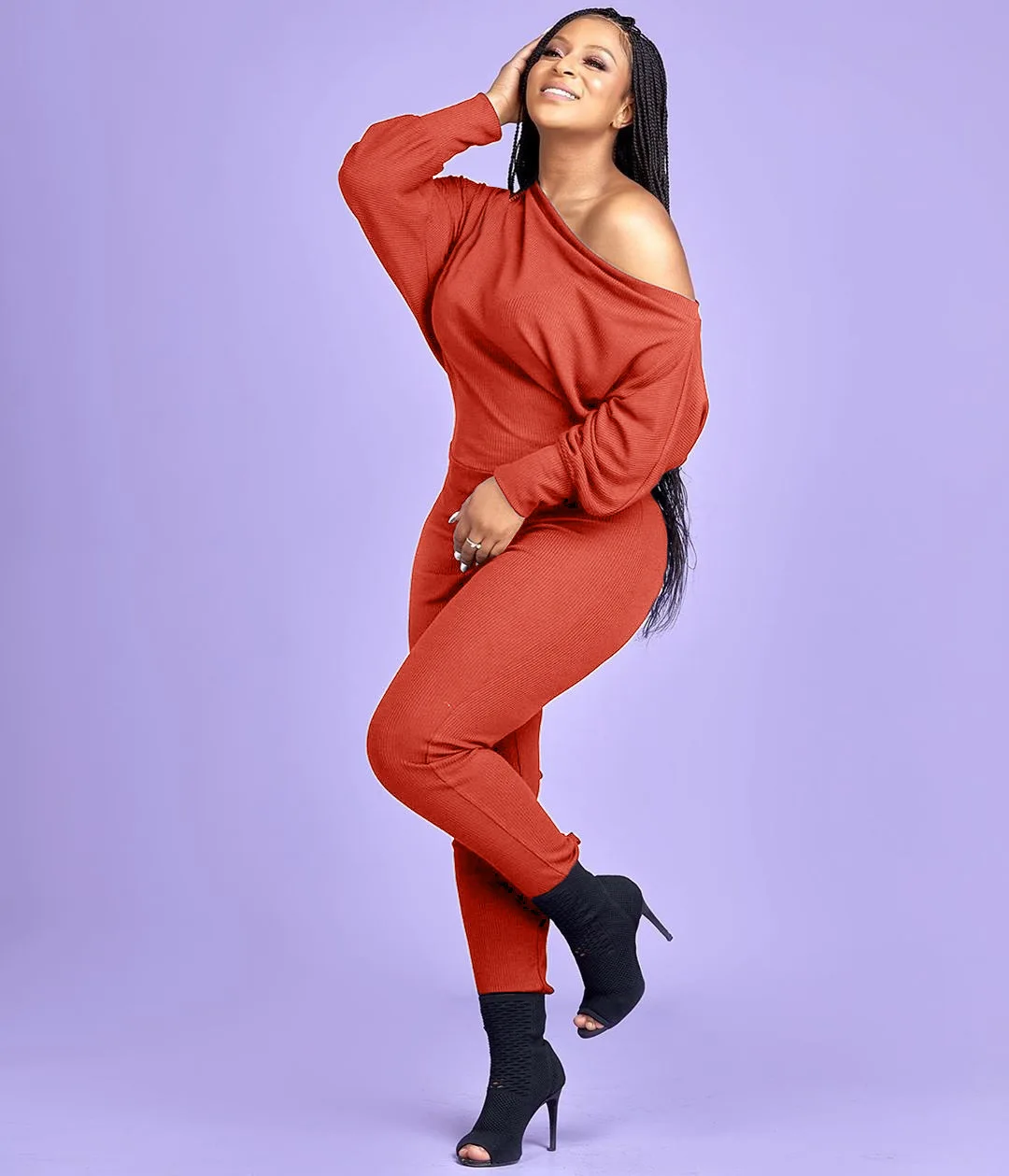 2022 Fall and Winter Loose Slevee Long Pants Sexy Rompers Lantern sleeve Bodysuit Jumpsuit