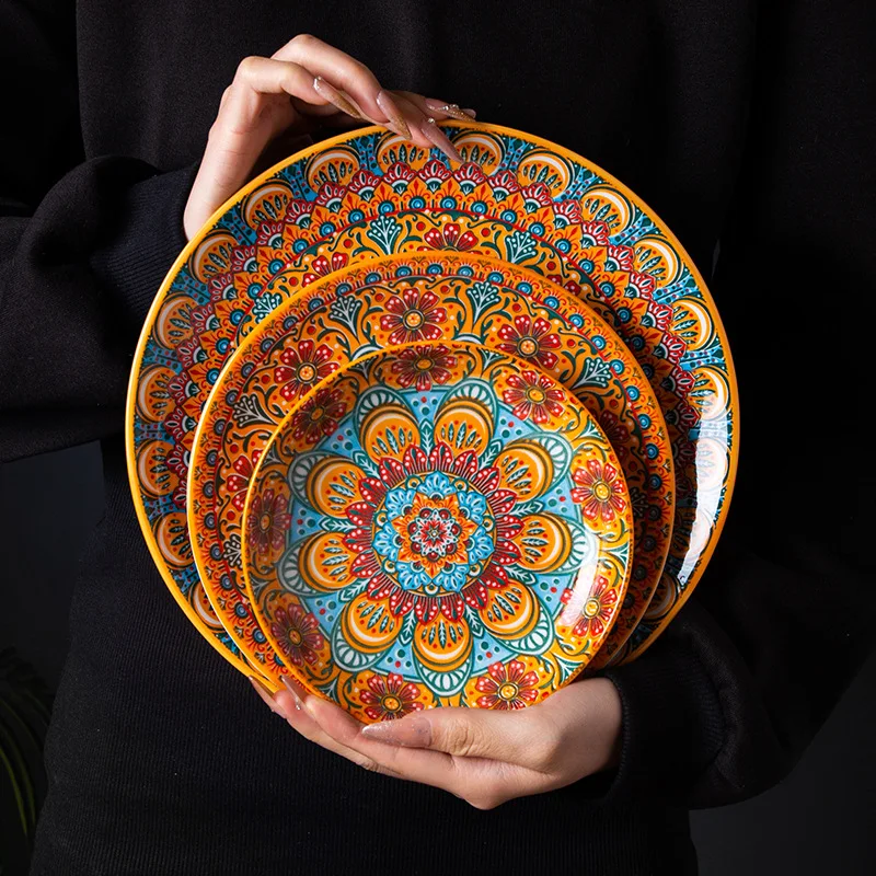 Colorful Mexican Ceramic Dinnerware - High-End Retro