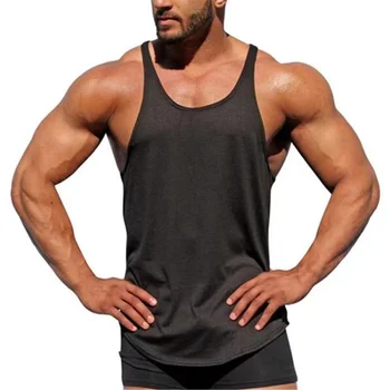 Mens workout sleeveless vest breathable stringer tank tops Multi colors gym vest men stringer