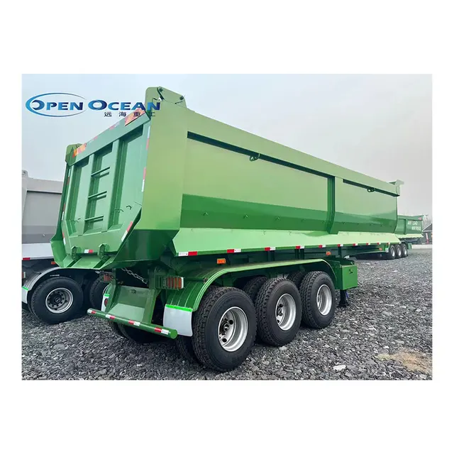 Factory direct sales 3-axis 4-axis 80 tons U-shaped dump truck trailer 45cbm dump truck semi trailer for sale