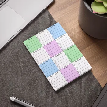 Customized Color CMYK Printing to Do List Planner Glued Sticky Note