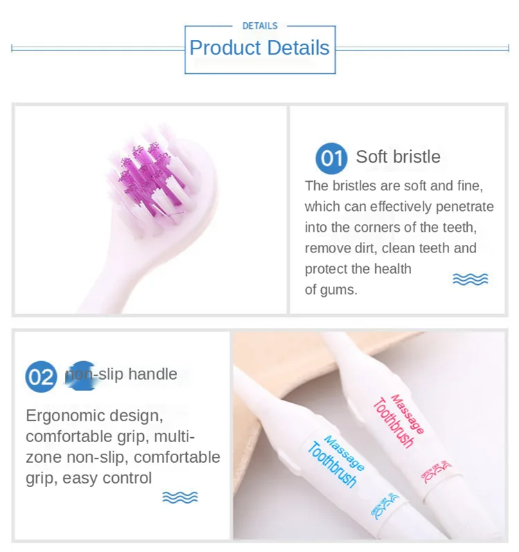 Fashion Electric Toothbrush Adult Timer Brush  Charger Rechargeable Tooth Brushes Replacement