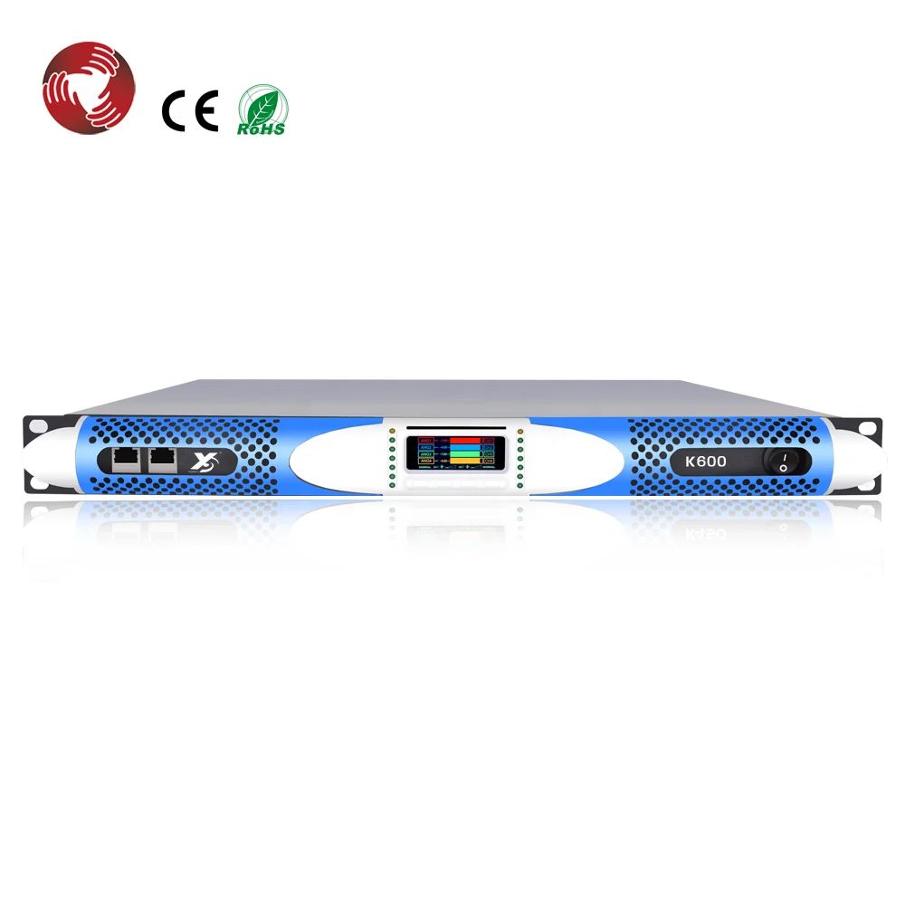 Class D Power Amplifier 4 Channels 600W 1u Digital Professional Audio Power Amplifiers