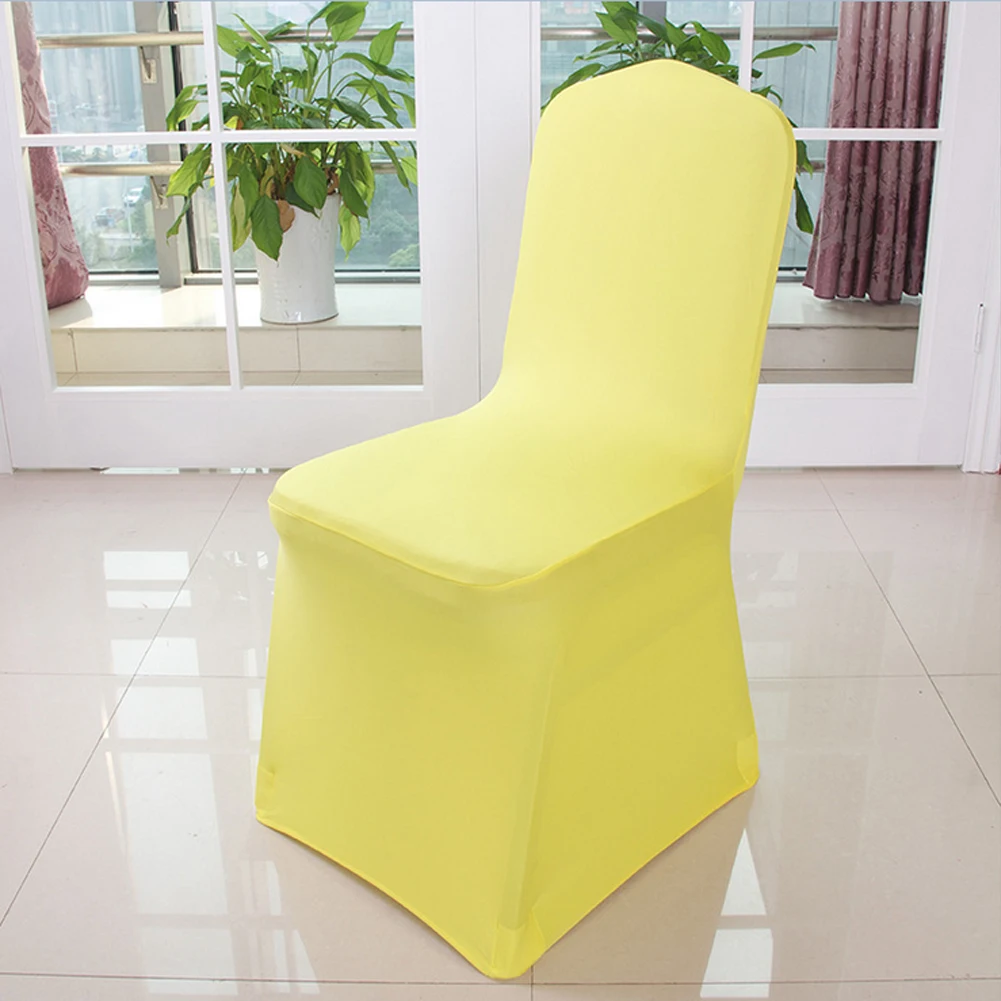 Yellow Spandex Banquet Chair Cover Stretch Chair Covers 