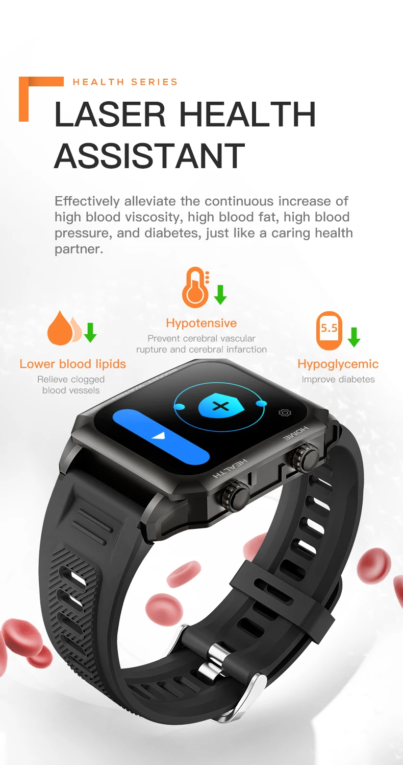2023 Medical Grade Smart Watch With Temperature Fitness Watch Heart