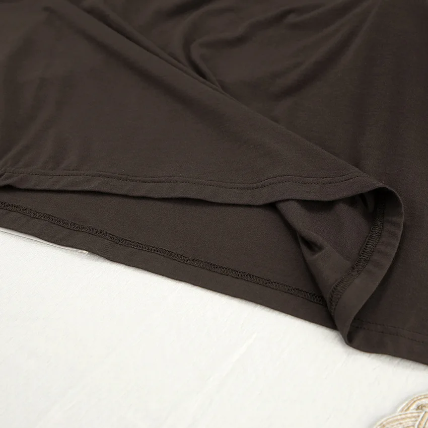 New Spring/summer Soft and Comfortable Knitted Rayon Long-sleeve Pajama Set (top and Pants) - Wholesale Cross-border Loungewear — detail