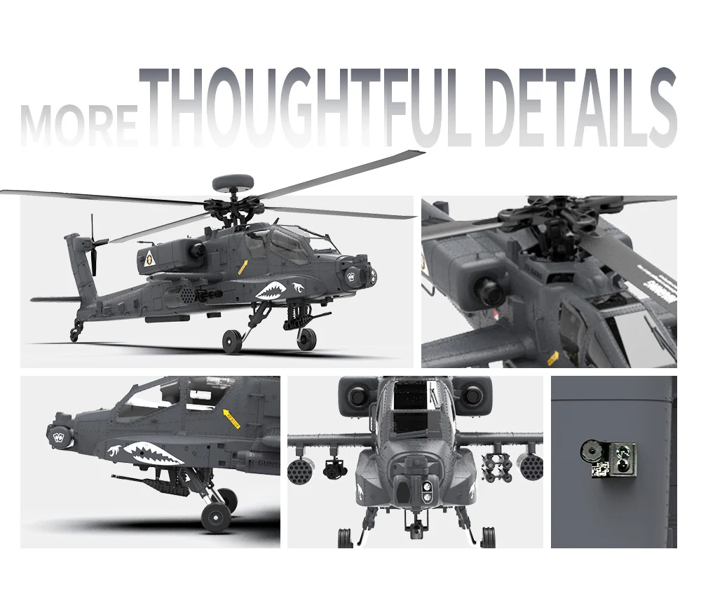 F11S 1:32 2.4Gヘリコプター AH-64Dアパッチ シミュレーションモデル