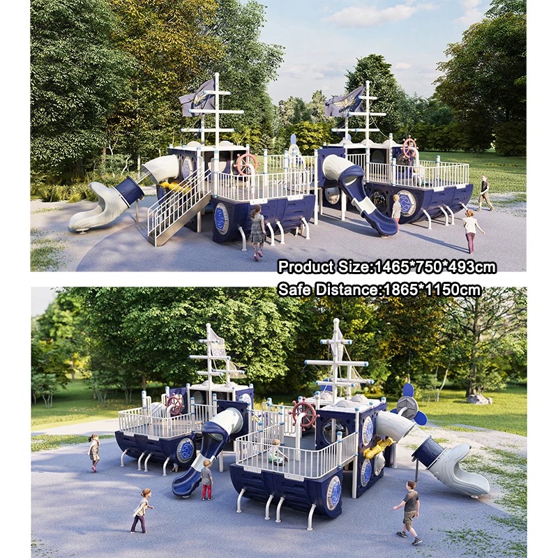 Children Slide Set Preschool Custom Outdoor Playground Equipment For