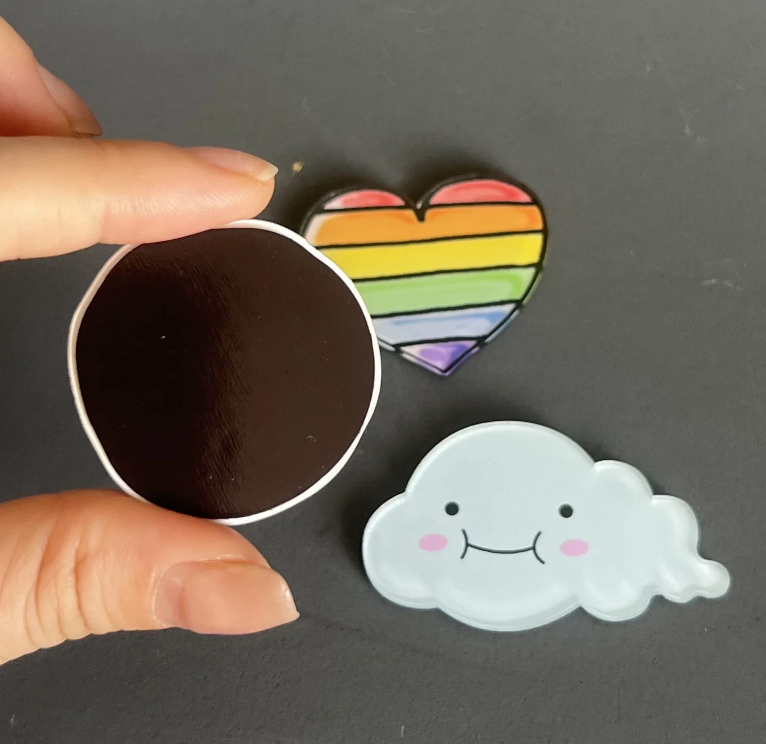 Rainbow cloud heart souvenir acrylic fridge magnet refrigerator