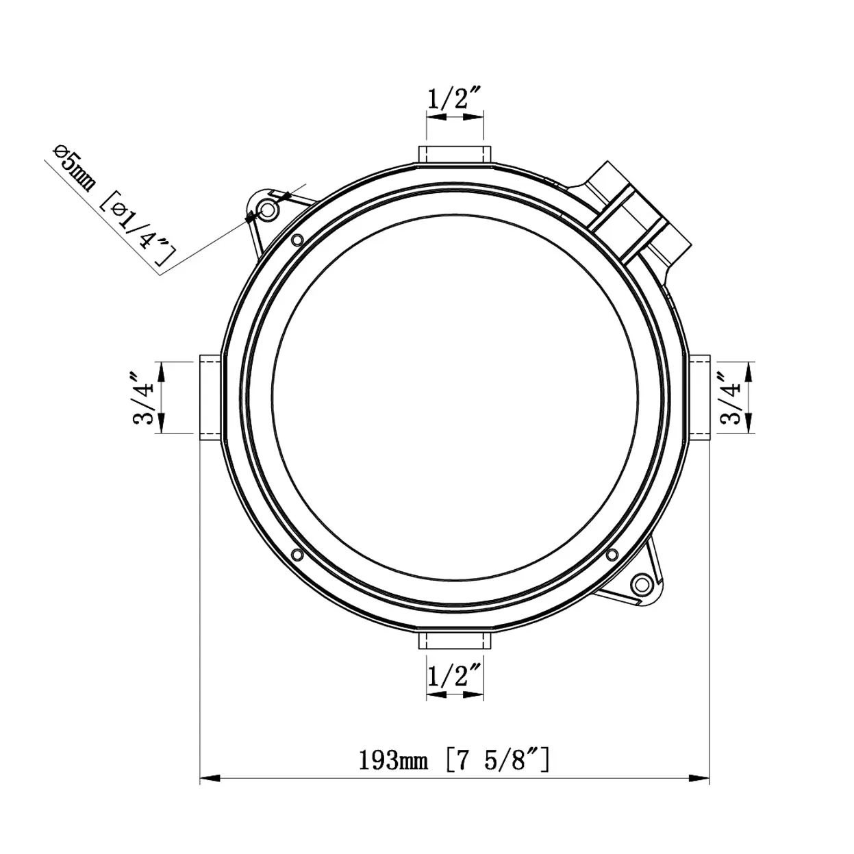 6-ламповое светодиодное трехстороннее освещение утепленное водонепроницаемое ФЛУОРЕСЦЕНТНОЕ устройство для влажного положения экстремальных погодных