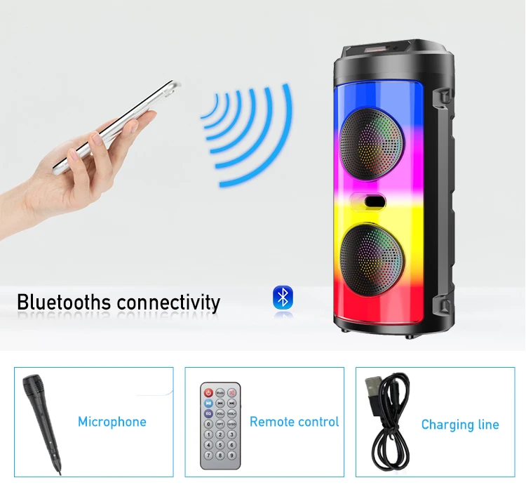 PARTY SPEAKER 限定Model Tastech Büyük Boy Kablosuz Mikrofonlu Bluetooth Hoparlör