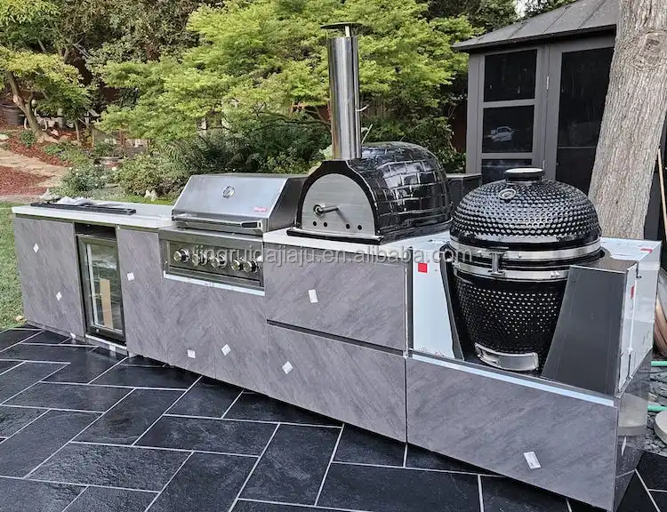 Stainless Steel Outdoor Kitchen Set with Sink Accessories