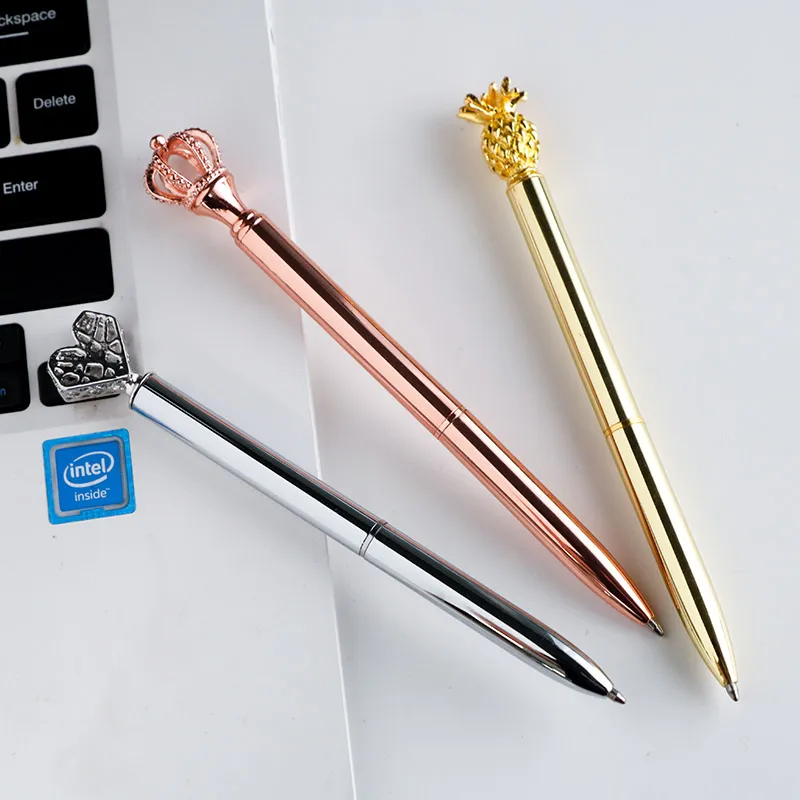 STOBOK 36 Pcs Love Metal Pen Golden Pens Portable Writing Pen Girls Study  Pen Rose Gold Pen Novelty Pen Wedding Pens Metal Heart Pen Heart Ballpoint