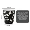 12oz halloween-themed black paper cup