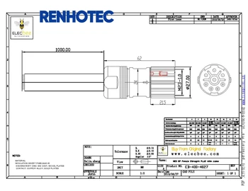 Servo Motor alan Wireable 8 ağır yük M23 kodlayıcı 8Pin 8 Pin dişi