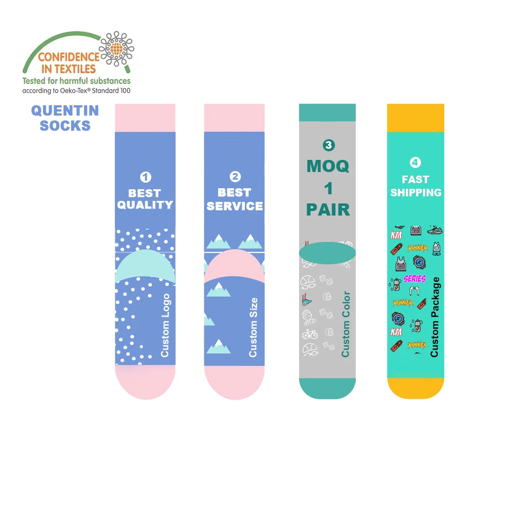 Quentin High Quality Novelty Funny Socks Custom Personalized Pattern ...