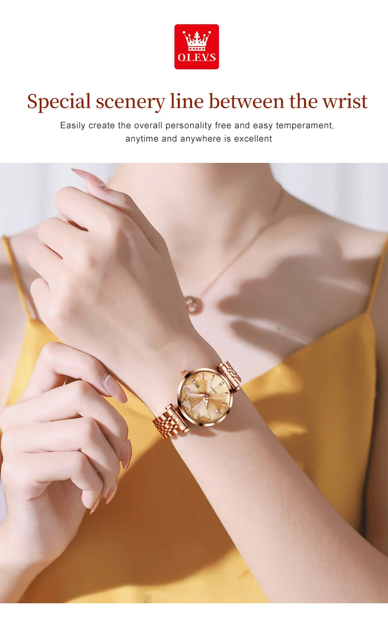 OLEVS 5536 Fashion Elegant Fancy Famous Designer Waterproof Stainless Steel Female Wrist Luxury Brand Ladies Quartz Women Watch