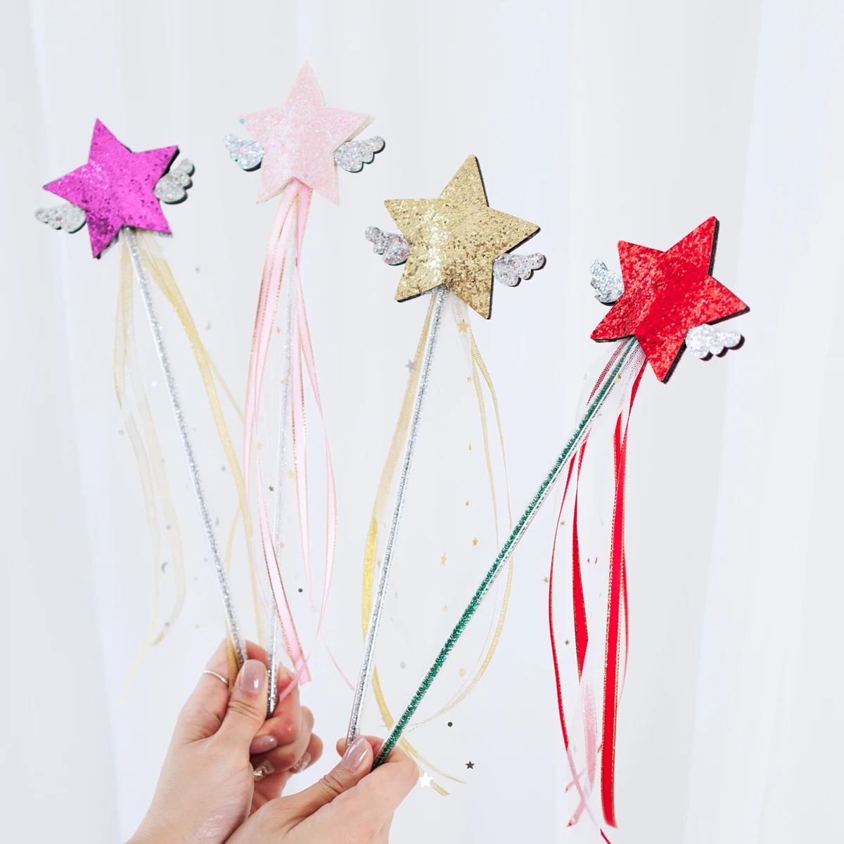 Princess Christmas Wands For Kids Star Wands Baby Magic Glitter Stick ...