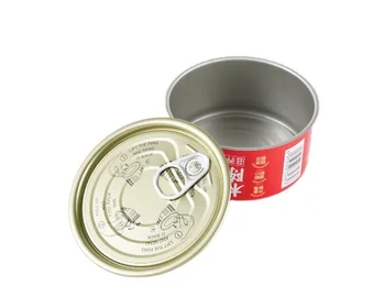 Custom 160g Food Grade Metal Tins 2 PC Empty Cans Manufacturer for Tuna Fish Wet Pet Food Canning