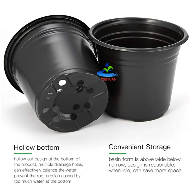 Disposable Garden Plants Grow Black Flower Pot 1 3 5 7 Gallon Small
