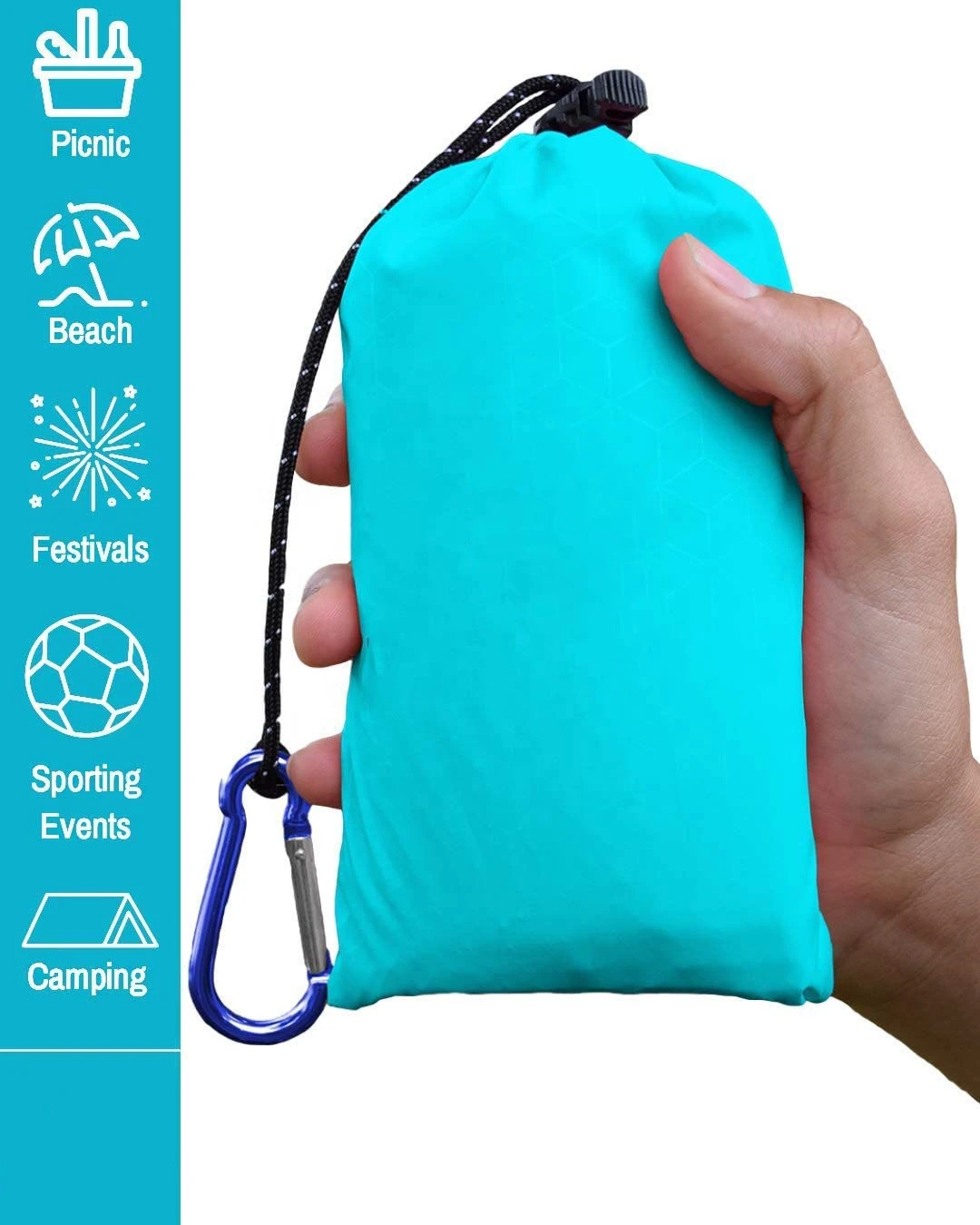 Foldable Polyester Picnic Mat Canvas Versatile Beach Pocket Waterproof