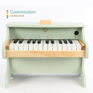 Children's Wooden Piano Keyboard Guitar Toy Battery Operated Gift for Baby Toddler Boy Girl Home