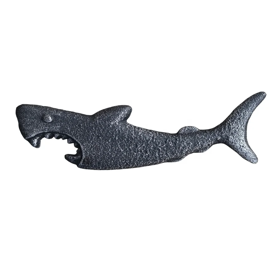 Ouvre-bouteille Vintage En Fonte – Forme De Poisson Peint, Objet Déco Breweriana