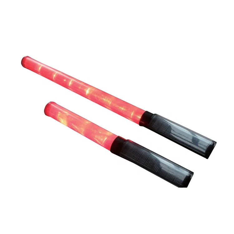rechargeable battery power white safety led flashing stick traffic baton safety wand