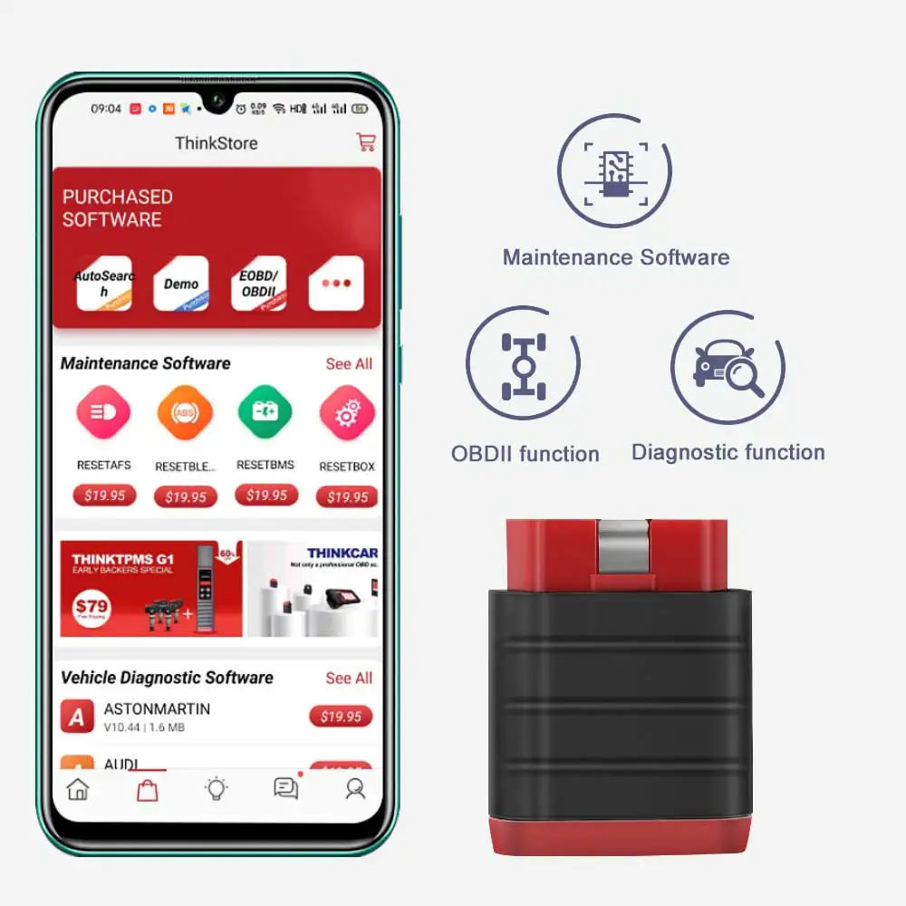 Оригинальный беспроводной мини-сканер ThinkCar Pro Thinkdiag OBD2|  Alibaba.com