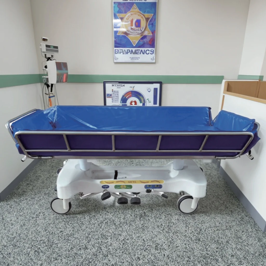 ZHONG BAI SJC-XZ201-A Bariatric School Use Modern Foldable Adjustable Durable Metal Transfer Bed Drainage-Focused Dual Bathing 3