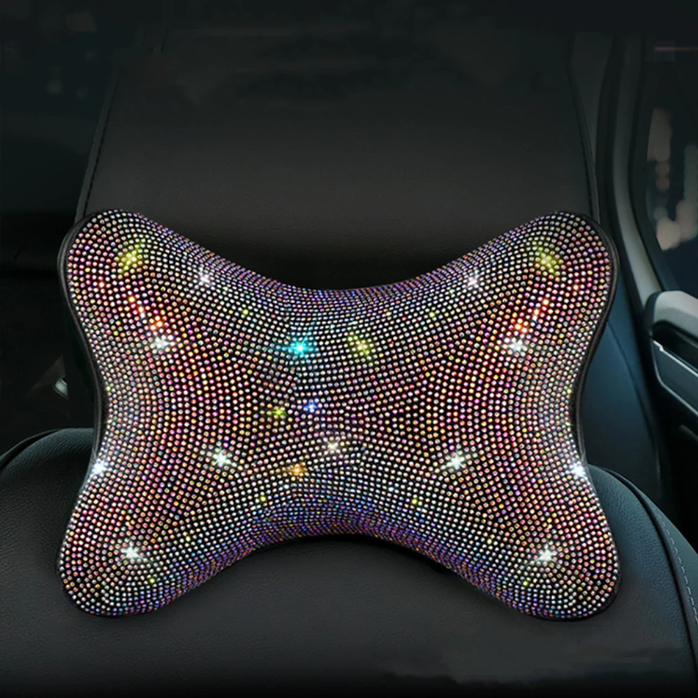 Accessori auto interni donna glitter decorazione auto interni donne auto coprivolante auto coprivolante coprivalvola, tappezzeria per cintura di sicurezza, supporto per cellulare, scatola per