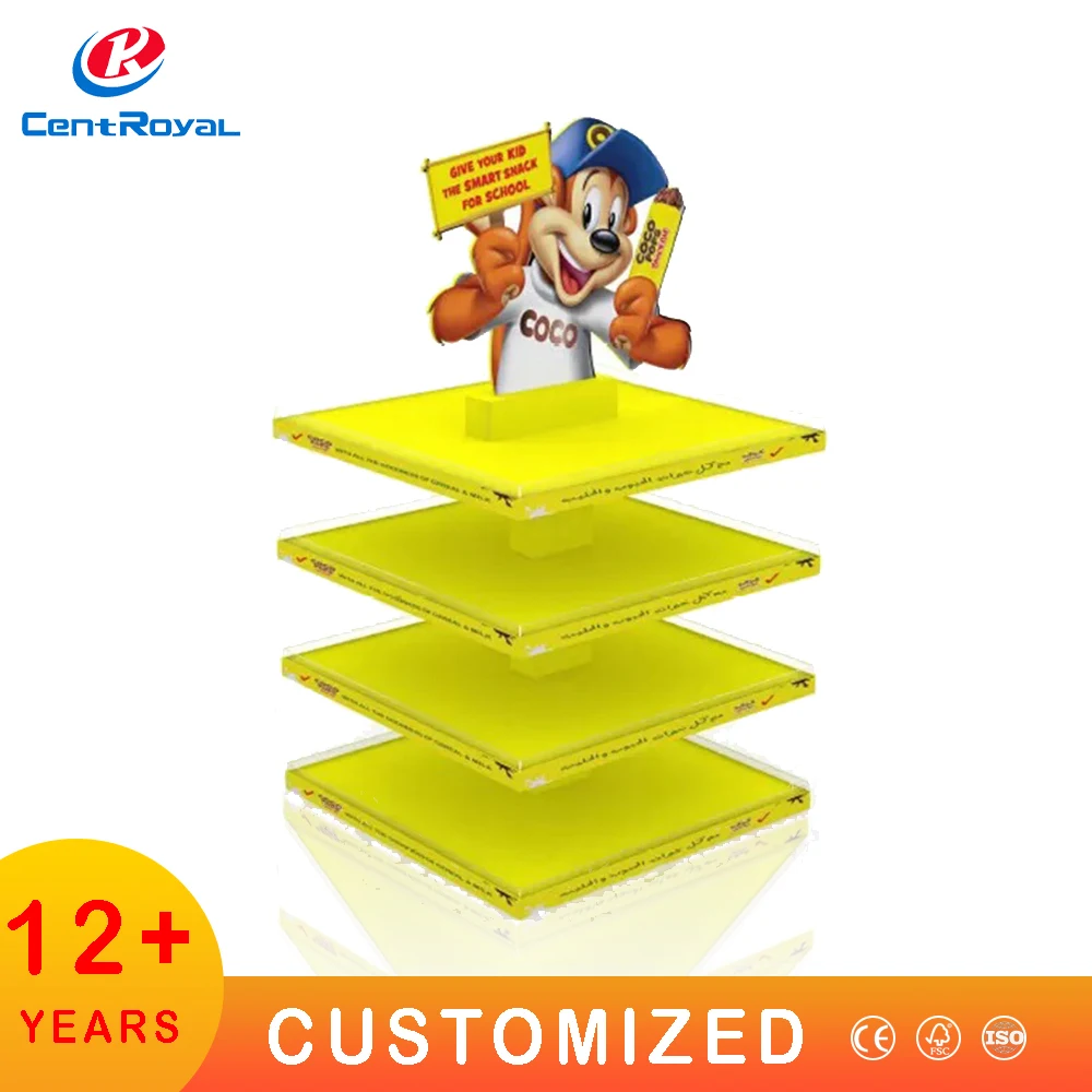 Custom Wood Metal Retail Floor Stand Water Bottle Storage Beer Grocery