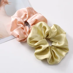 Women hair accessories solid luxury extra large mulberry silk scrunchies hair ties NO 4